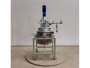 100L不銹鋼電動(dòng)吊桿升降反應釜已完工發(fā)往江寧