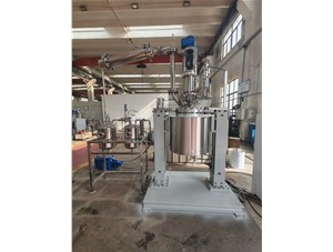 50L不銹鋼電動(dòng)升降酯化縮聚反應釜已完工發(fā)往蕪湖